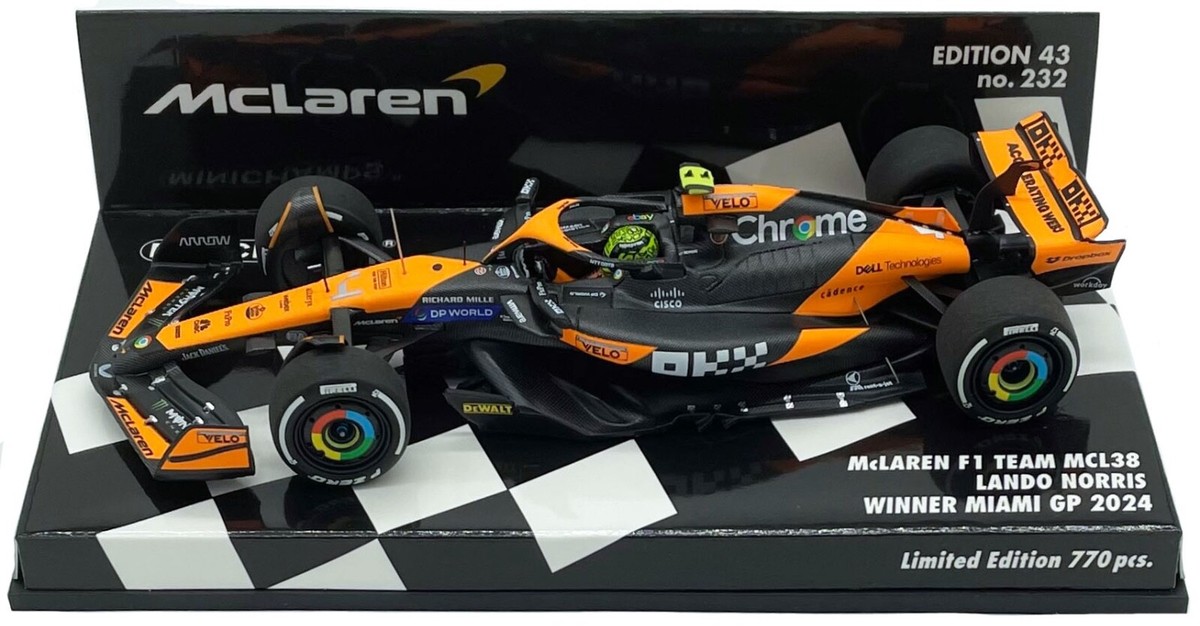 Minichamps McLaren MCL38 Winner Miami GP 2024 - Lando Norris 1/43