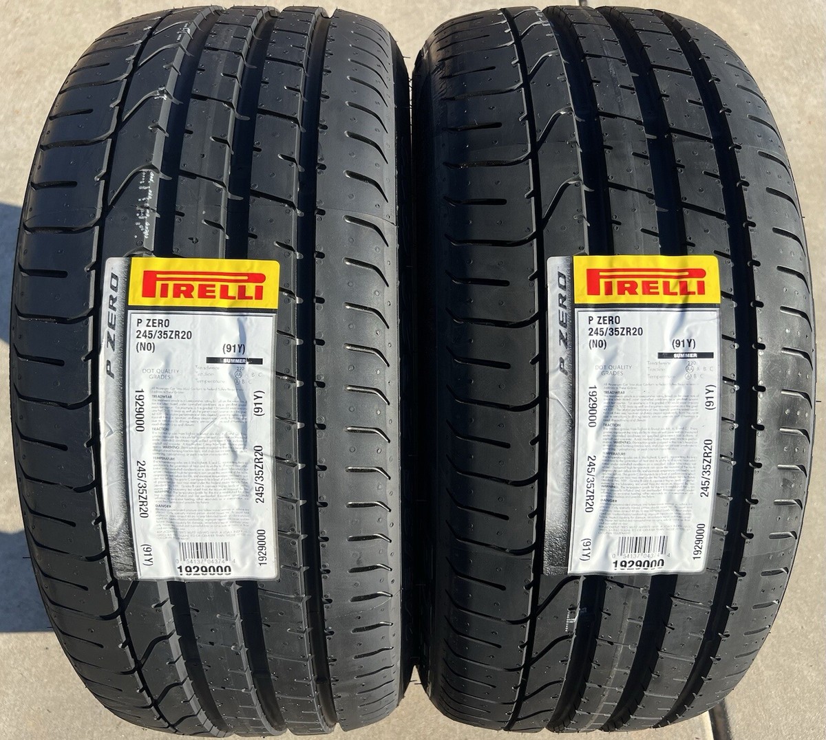 Set of TWO BRAND NEW 245/35ZR20 (91Y) Pirelli P Zero N0 NO Porsche