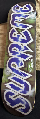 Supreme Lee Quinones Graffiti Logo Skateboard Deck SS18 Blue 8.25