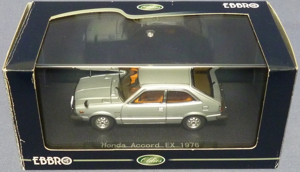 EBBRO 1:43 HONDA ACCORD EX 3-DOOR HATCHBACK SILVER 1976 MODEL CAR
