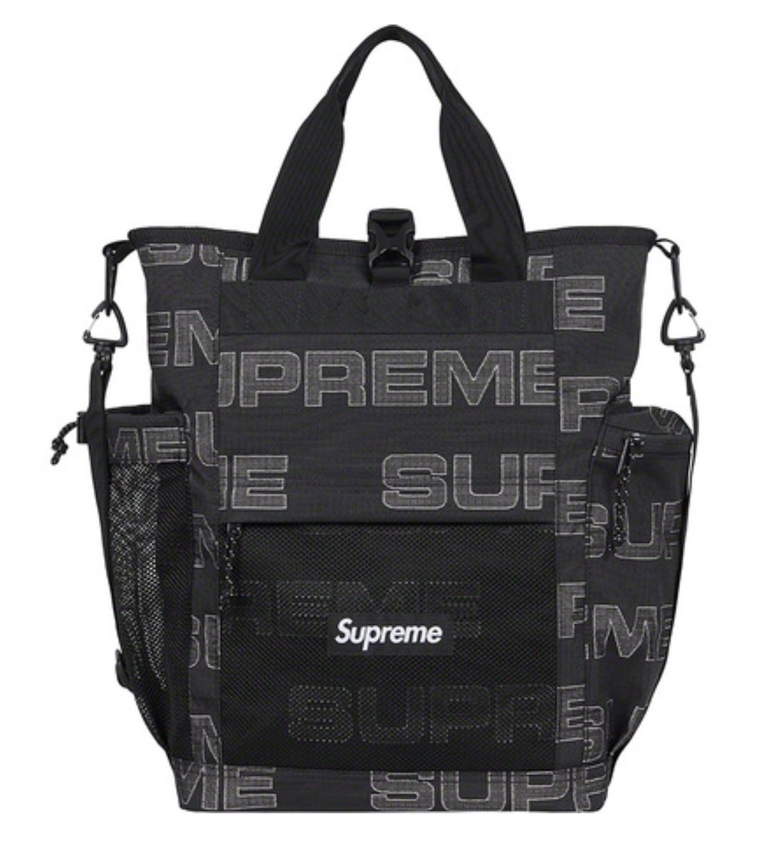 New Supreme Utility Tote Bag Black Embossed Box Logo Fall Winter