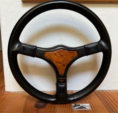italVolanti Prestige Leather Wood Steering Wheel 360mm Burl