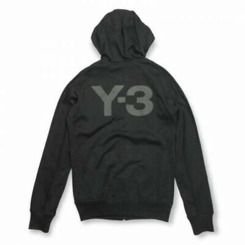 Auth Y-3 U Classic Zip Hoodie Logo Back Print Long Sleeve Adidas