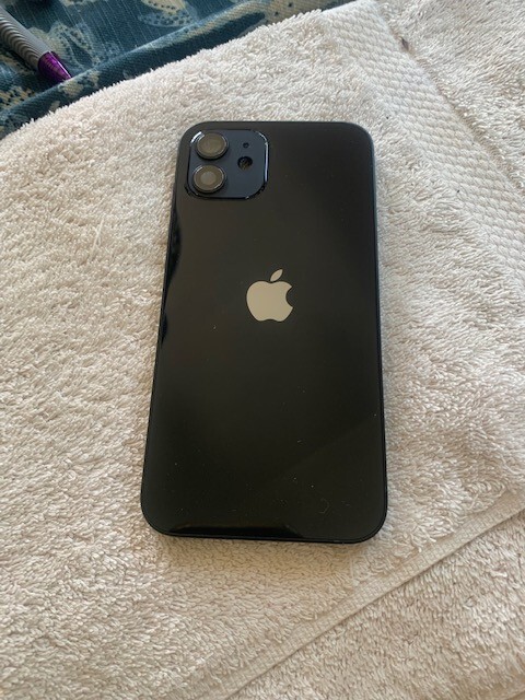 Apple iPhone 12 rear housing back glass chasis black (B ) | eBay
