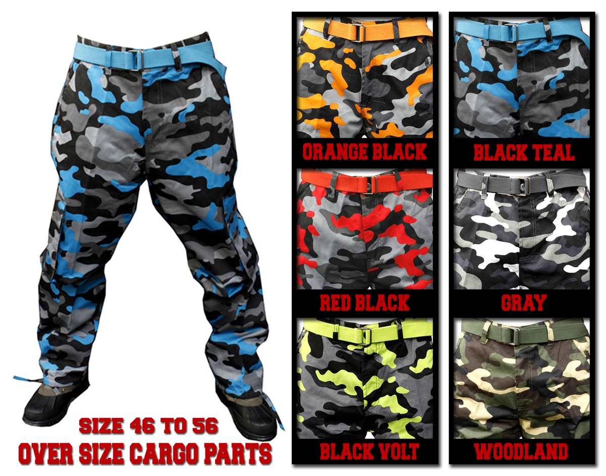ACCESS (STREET/ALL PRO) DIFFERENT COLORS OF CAMO CARGO PANTS OVER