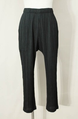 ISSEY MIYAKE PLEATS PLEASE Tapered pants Size 1 Black | eBay