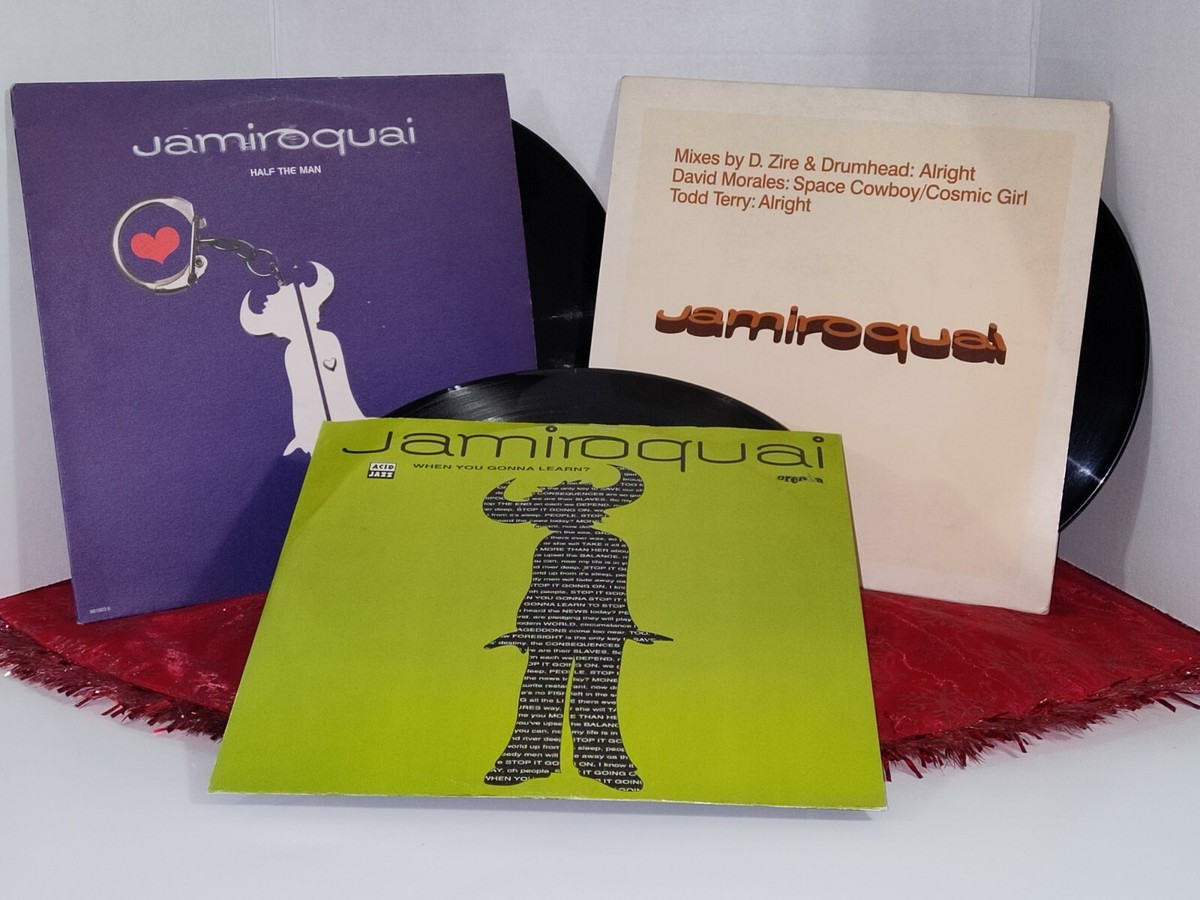 Jamiroquai Vinyl Lot - Half the man single, when you gonna learn