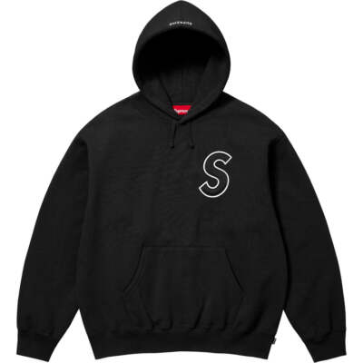 Supreme S Logo Hooded Sweatshirt Black | eBay