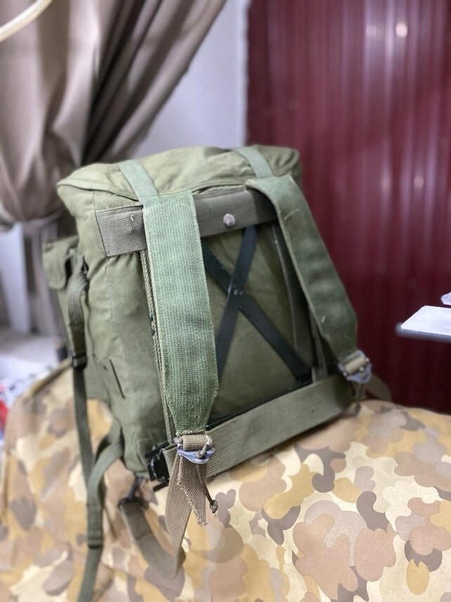 South Vietnamese Cotton Canvas Backpack ARVN Rucksack X Frame