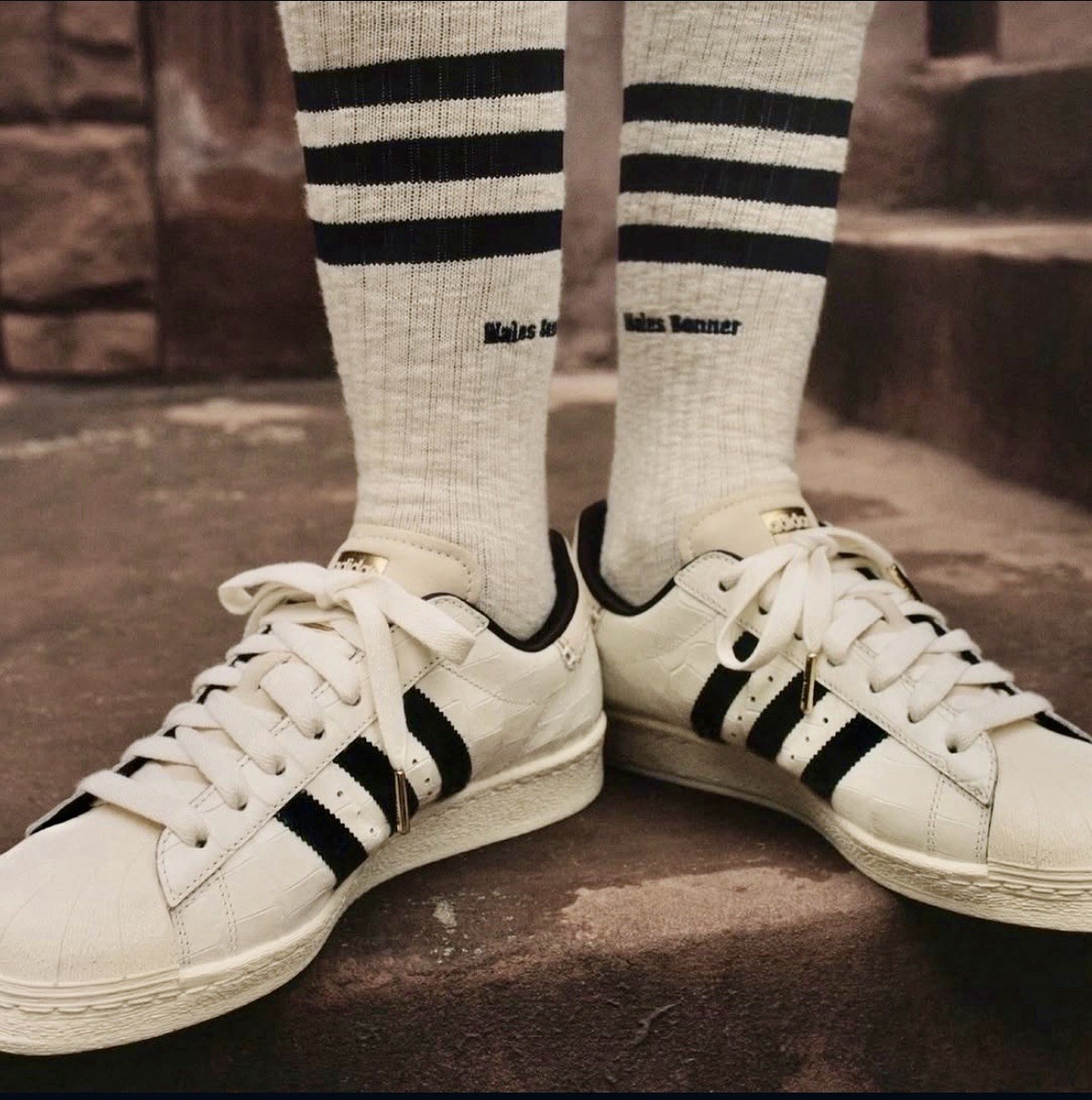 Wales Bonner x adidas Superstar Croc Leather “Wonder White