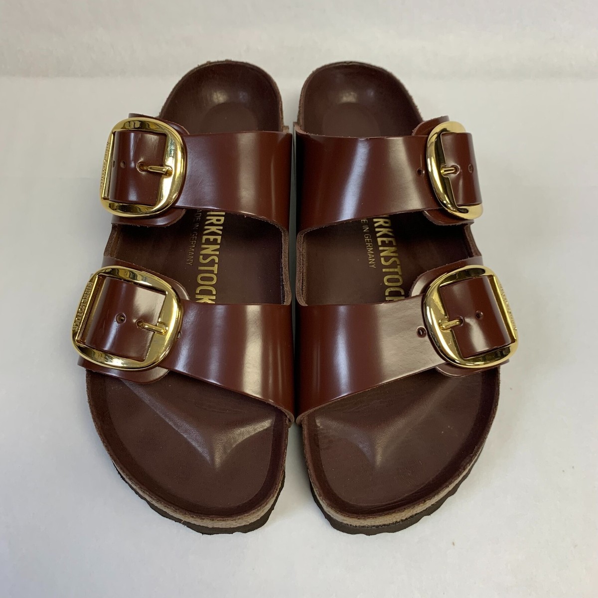 Birkenstock New w/ Box Arizona Big Buckle High Shine Chocolate