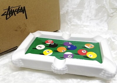 Stussy CERAMIC Billiards Pool Table Ashtray Cigar RARE With Box