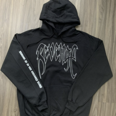 Xxxtentacion Revenge Hoodie Black w/ White Outline Design | eBay