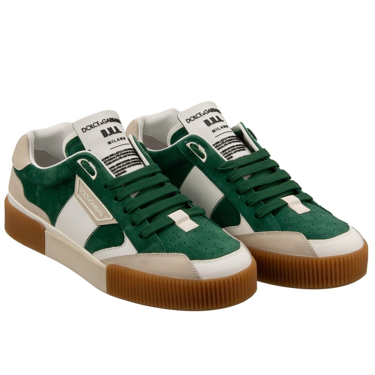 DOLCE & GABBANA DG Logo Low Top Sneaker Shoes NEW MIAMI Green