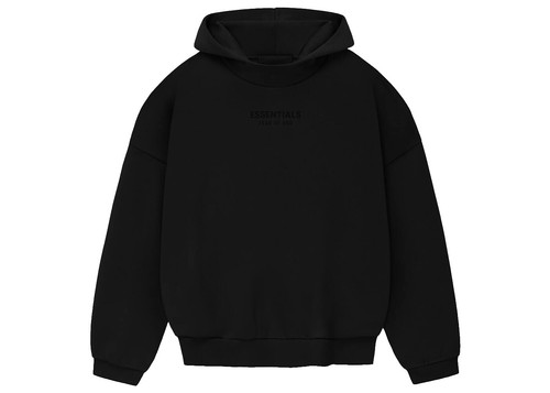 Fear Of God Essentials Black Knit Hoodie Large | eBay