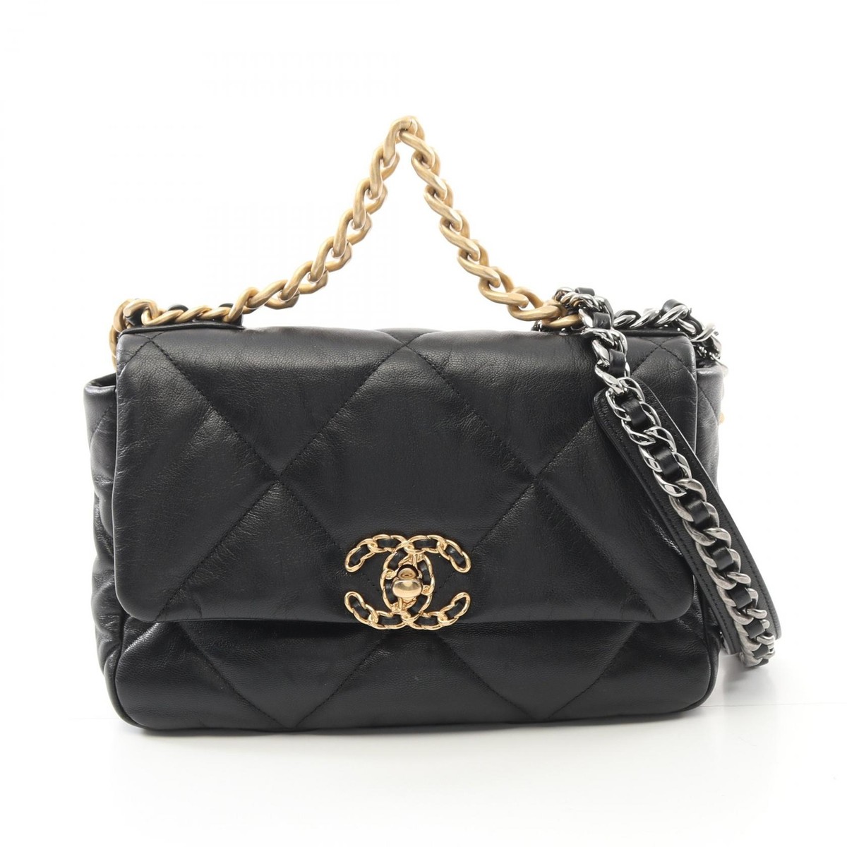 CHANEL 19 dix-neuf Matelasse 2way Shoulder Bag AS1160 Lamb leather