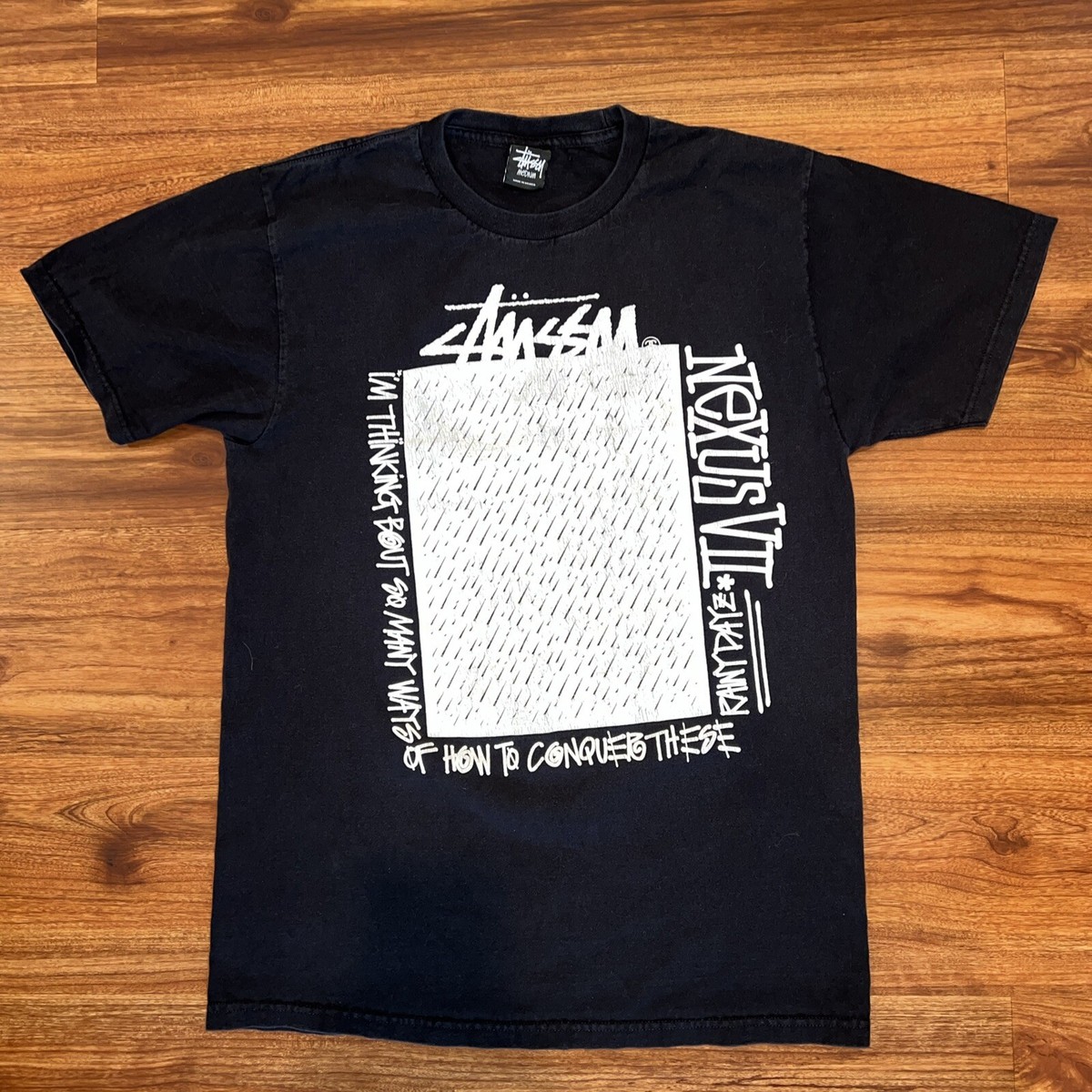 Vintage Men's Stussy T Shirt Made In Mexico Tag Size Medium M Y2k