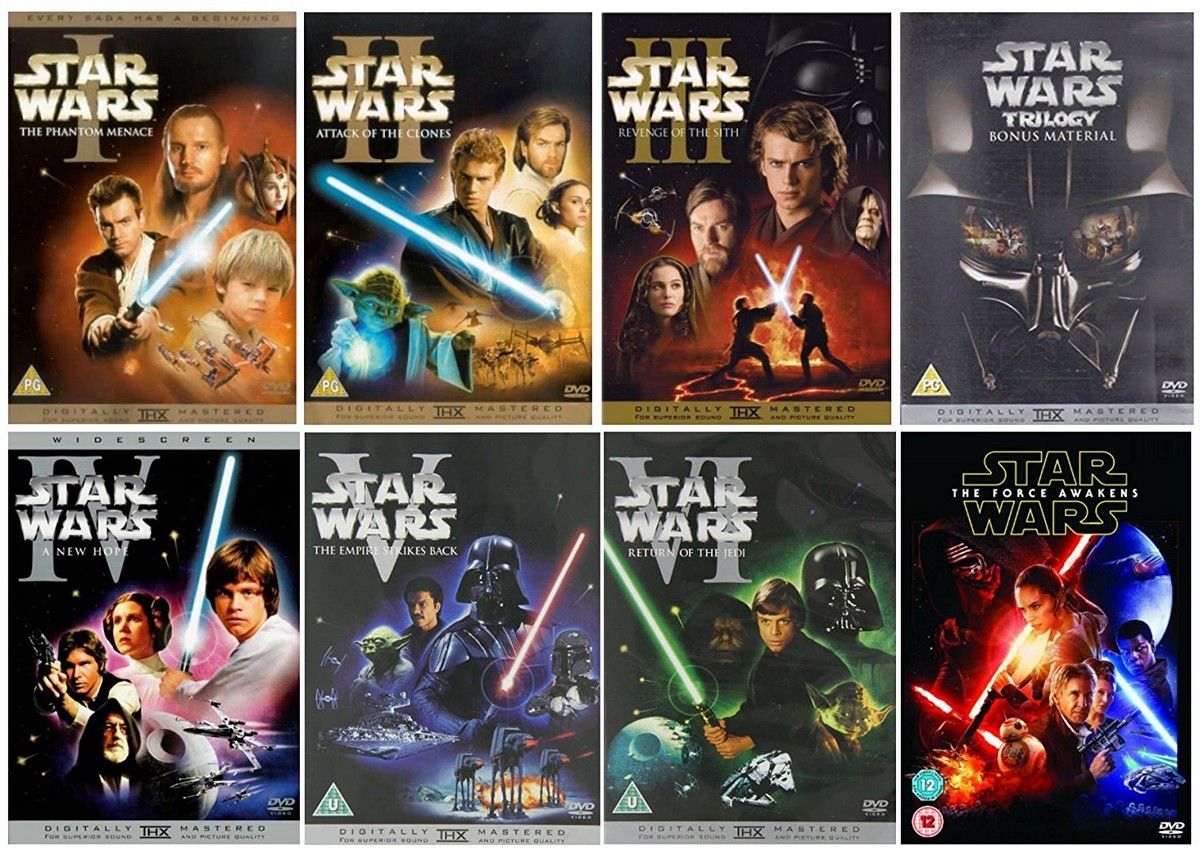 Star Wars Complete Saga DVD Set Trilogy Episode 1 2 3 4 5 6 7