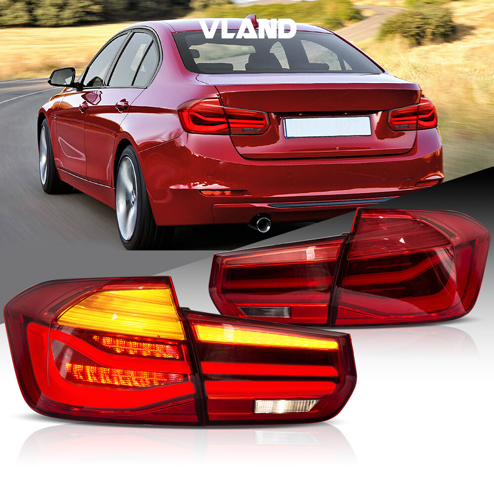 Vland Rose Red Lens Normal Turn Tail Light For 12-18 BMW F30 3er 3
