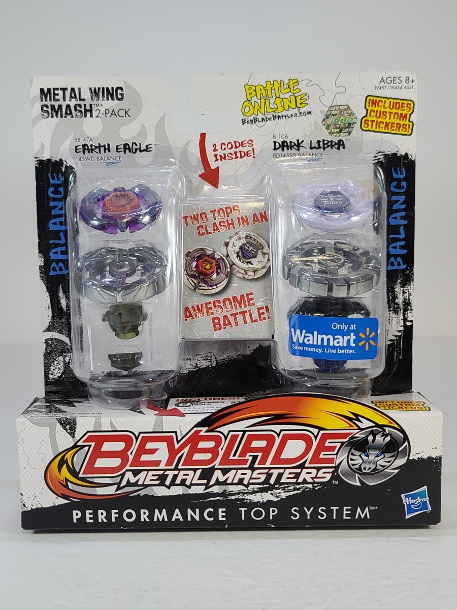 2011 Hasbro Beyblade Metal Masters Wing Smash 2 Pack Earth Eagle