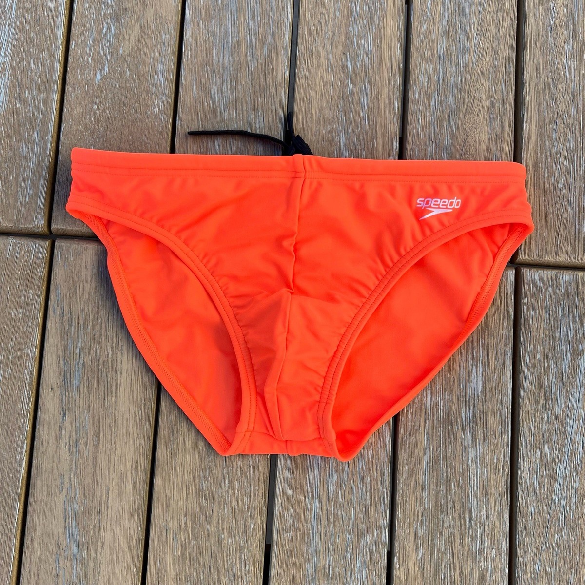 Speedo Men bright Orange solar swim brief bikini Swimwear swimsuit