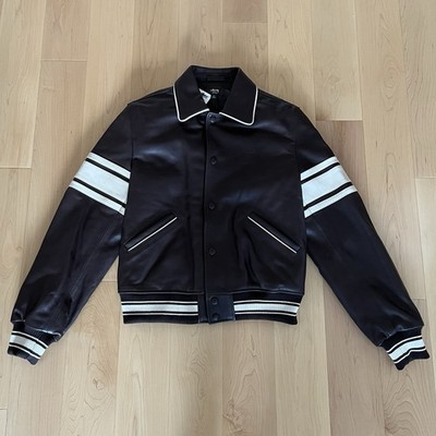 Stussy Wales Bonner Leather Varsity Jacket Size Medium & Collab