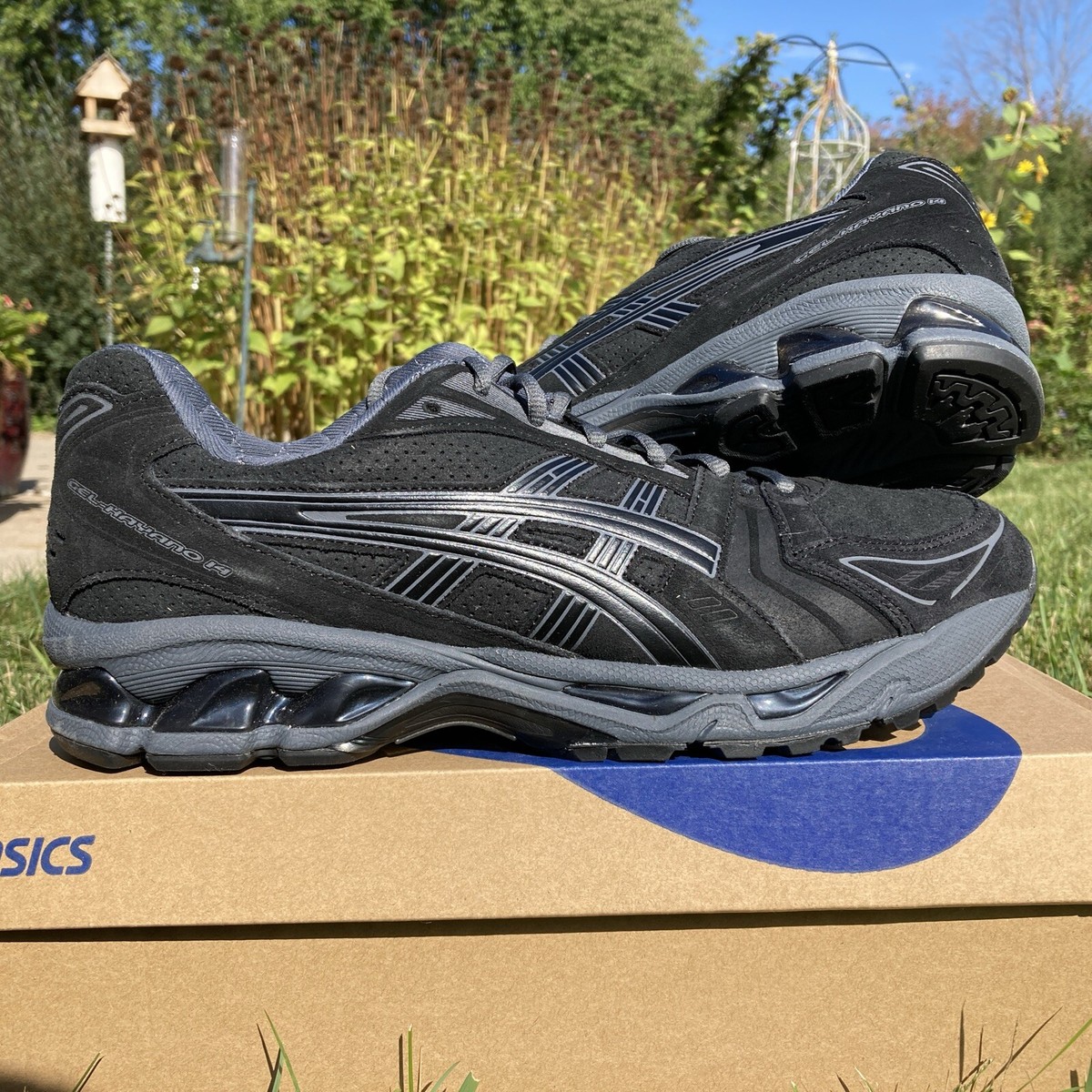 Size 12 - Asics Gel Kayano 14 Black Carrier Grey for sale online