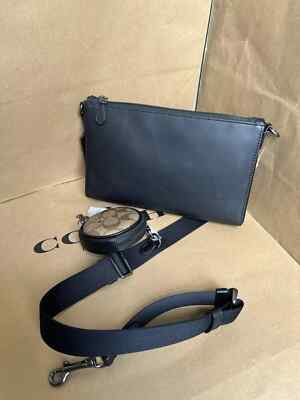 Coach Men Charcoal/Black Holden Signature Canvas & Leather