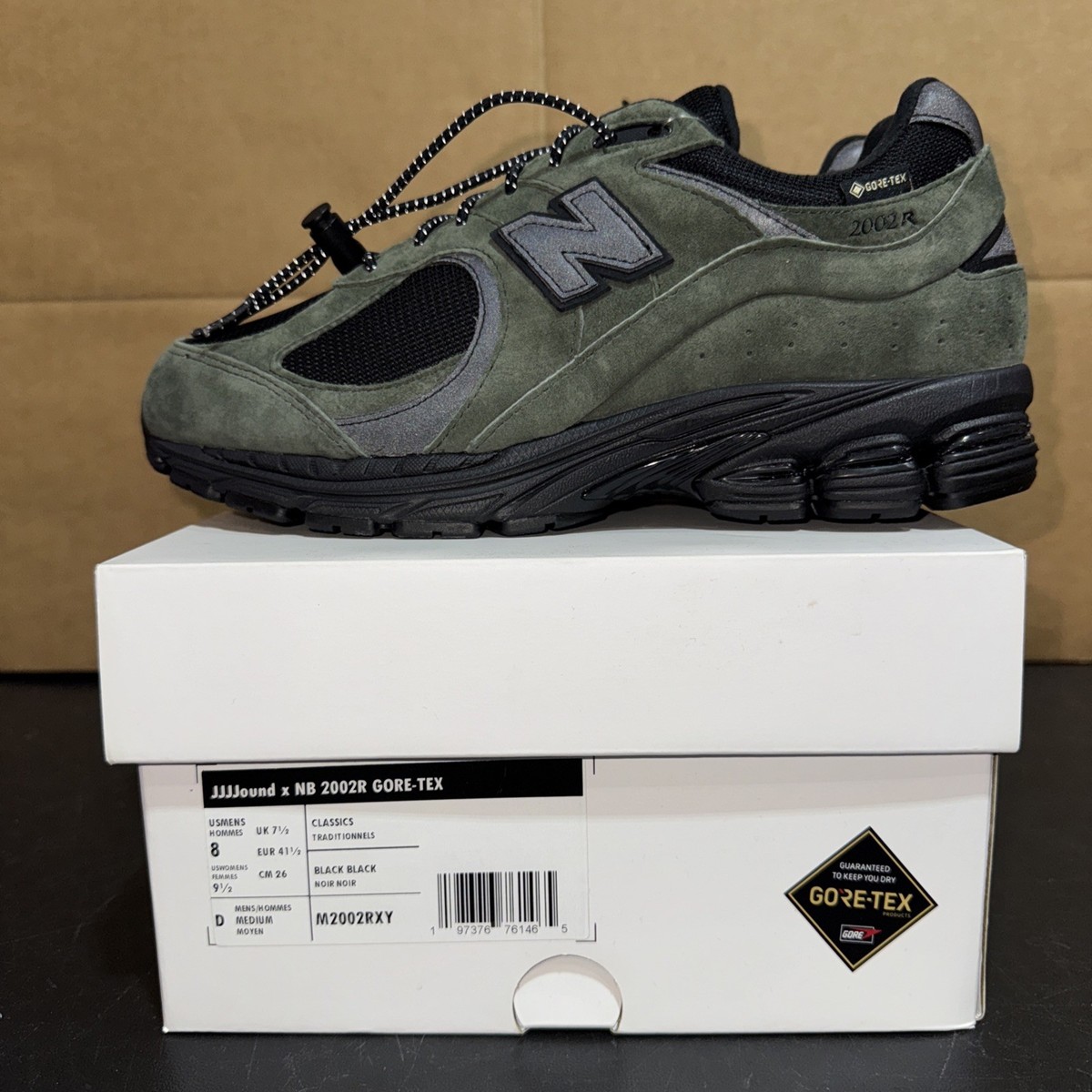 New Balance JJJJound x 2002R GORE-TEX Pine M2002RXY Size 8 BRAND