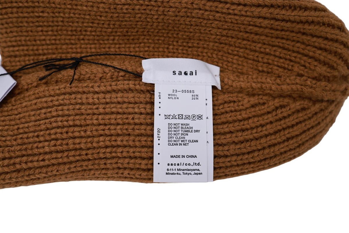 Sacai X Carhartt WIP Ribbed Beanie Beige | eBay