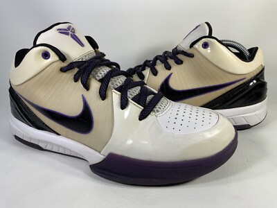 Nike Zoom Kobe 4 Inline 2008 Black White Purple Mens Size 8 344335