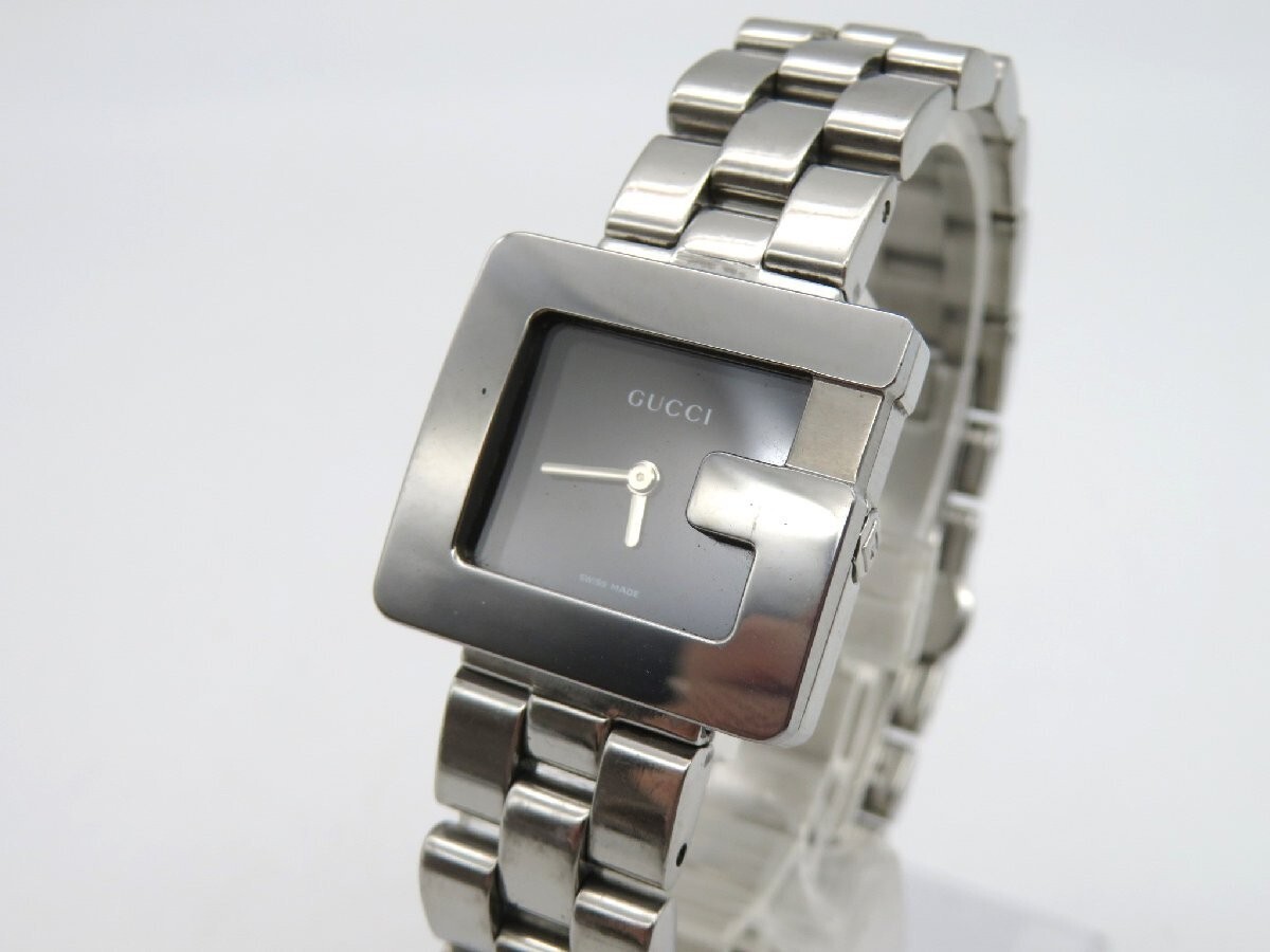 GUCCI G Face 3600L Quartz Black Dial Square Ladies Fast Shipping