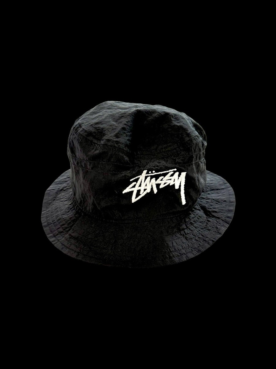 S/M Nike Stussy Bucket Hat Black Collab Dri Fit 100% Authentic | eBay