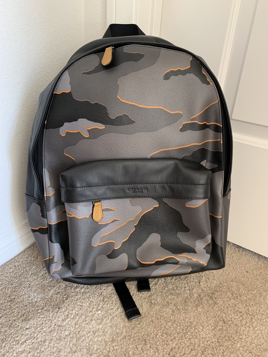 NWT COACH Charles Men Backpack with Camo Print F31557 MSRP $550 | eBay