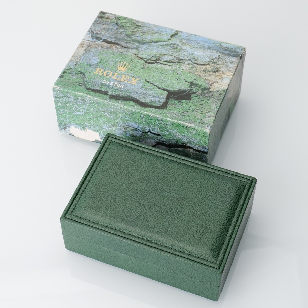 Vintage Green Rolex Box 68.00.04 Complete With Outer Box And