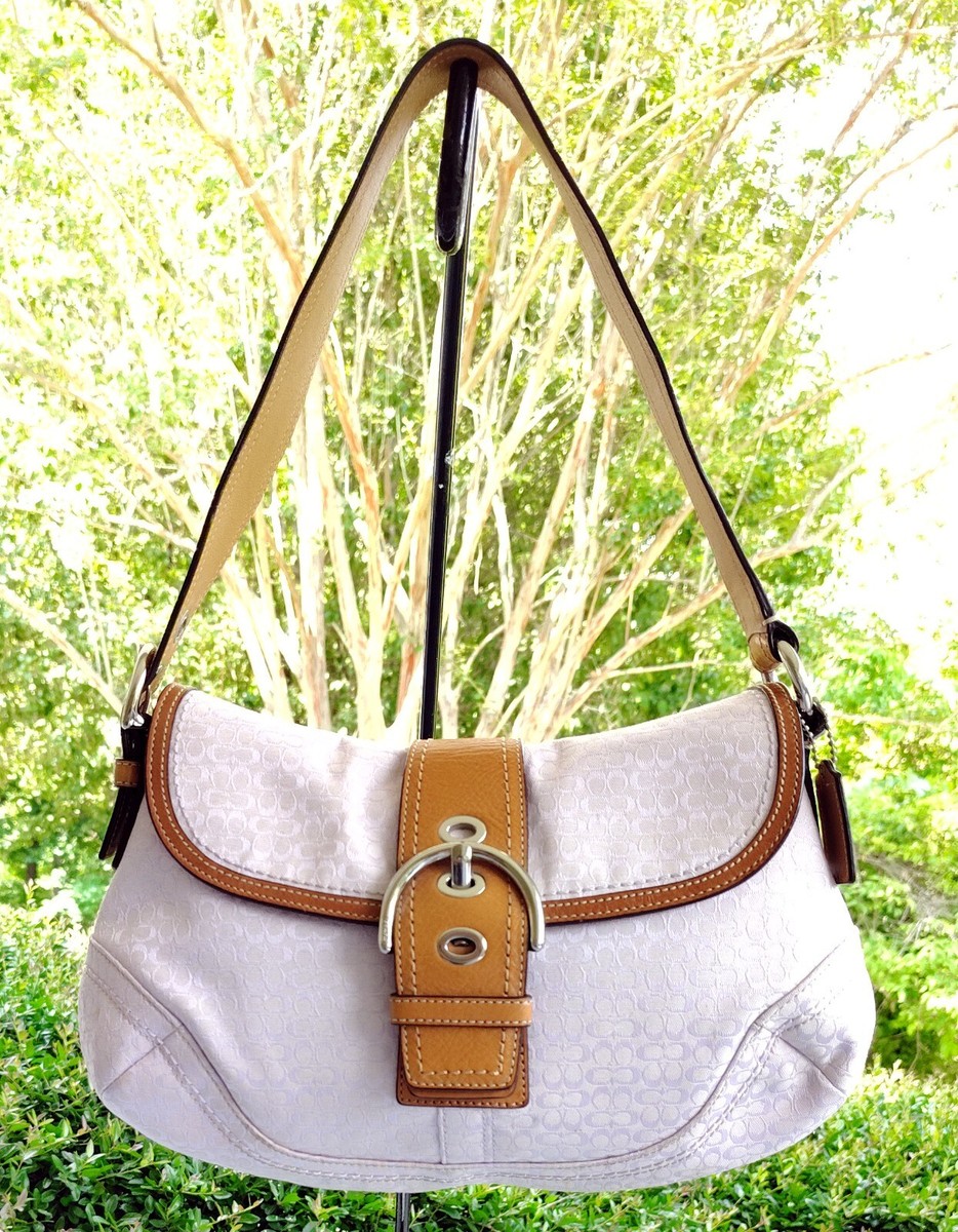 Coach MEDIUM F12309 Vintage Lavender Soho Y2K Signature C Canvas