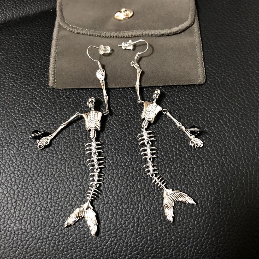Vivienne Westwood Earrings Pierce Skull Ariel Skeleton Mermaid