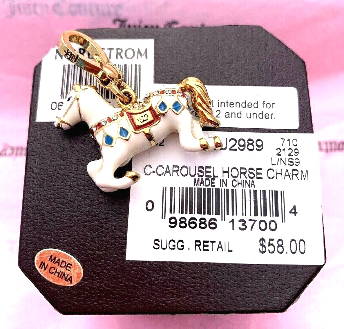 Juicy Couture 鳥かごチャーム Juicy Couture Charm: Vintage Pink