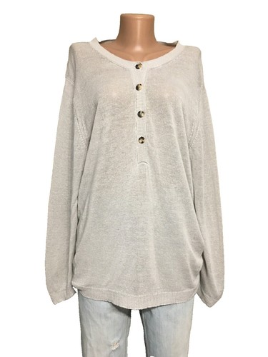 Margaret Howell 23SS Linen Collarless Pullover Shirt No Collar