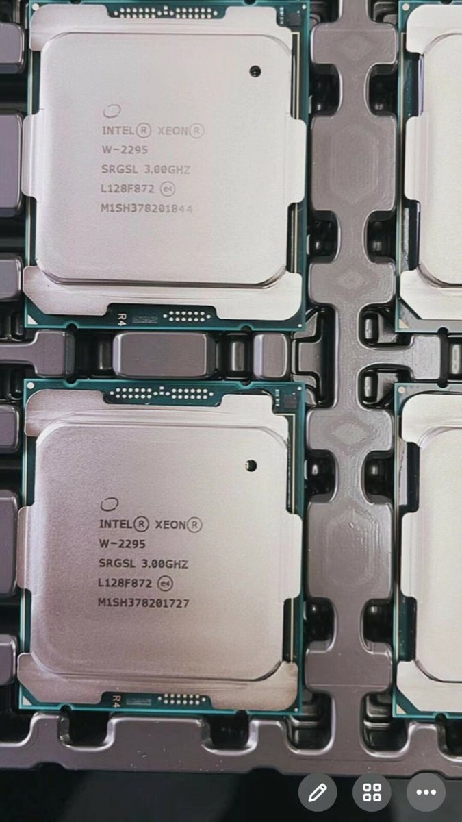 Intel Xeon W-2295 cpu processor 18 core 3.0GHz 14 nanometer LGA