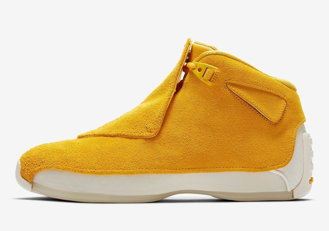 Nike Air Jordan 18 XVIII size 16. Yellow Ochre Suede. AA2494-701