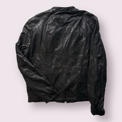 Vintage Men's Diesel Leather Cafe Racer Biker Jacket Archive Size