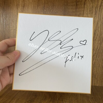 STRAY KIDS FELIX Autographed Signed Art Board HOP K-POP COLLECTION