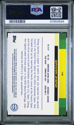 2024 TOPPS CHROME TENNIS PURPLE REFRACTOR #119 QINWEN ZHENG 484