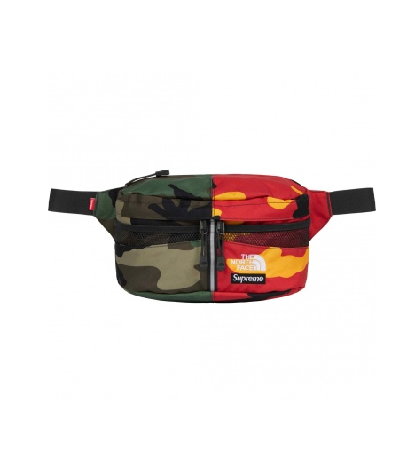 Supreme The North Face Camo Split Waist Bag Camo Red Yellow Green