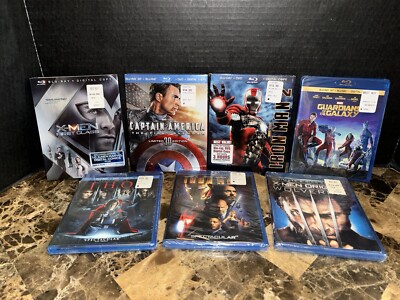 7 Marvel Blue-Ray DVD's Captain America Wolverine X-Men Iron Man