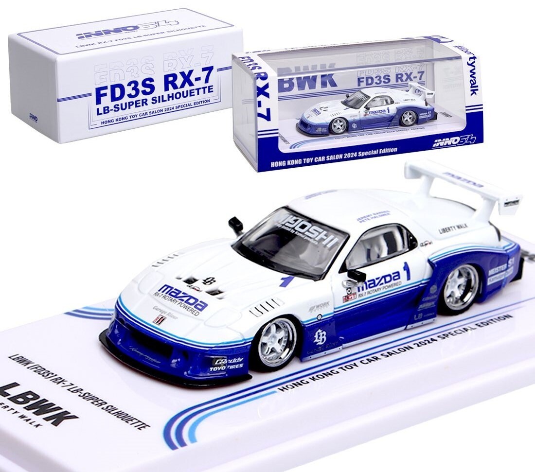 Inno64 1:64 Mazda RX7 (FD3S) LB-SUPER SILHOUETTE Hong Kong Toy Car