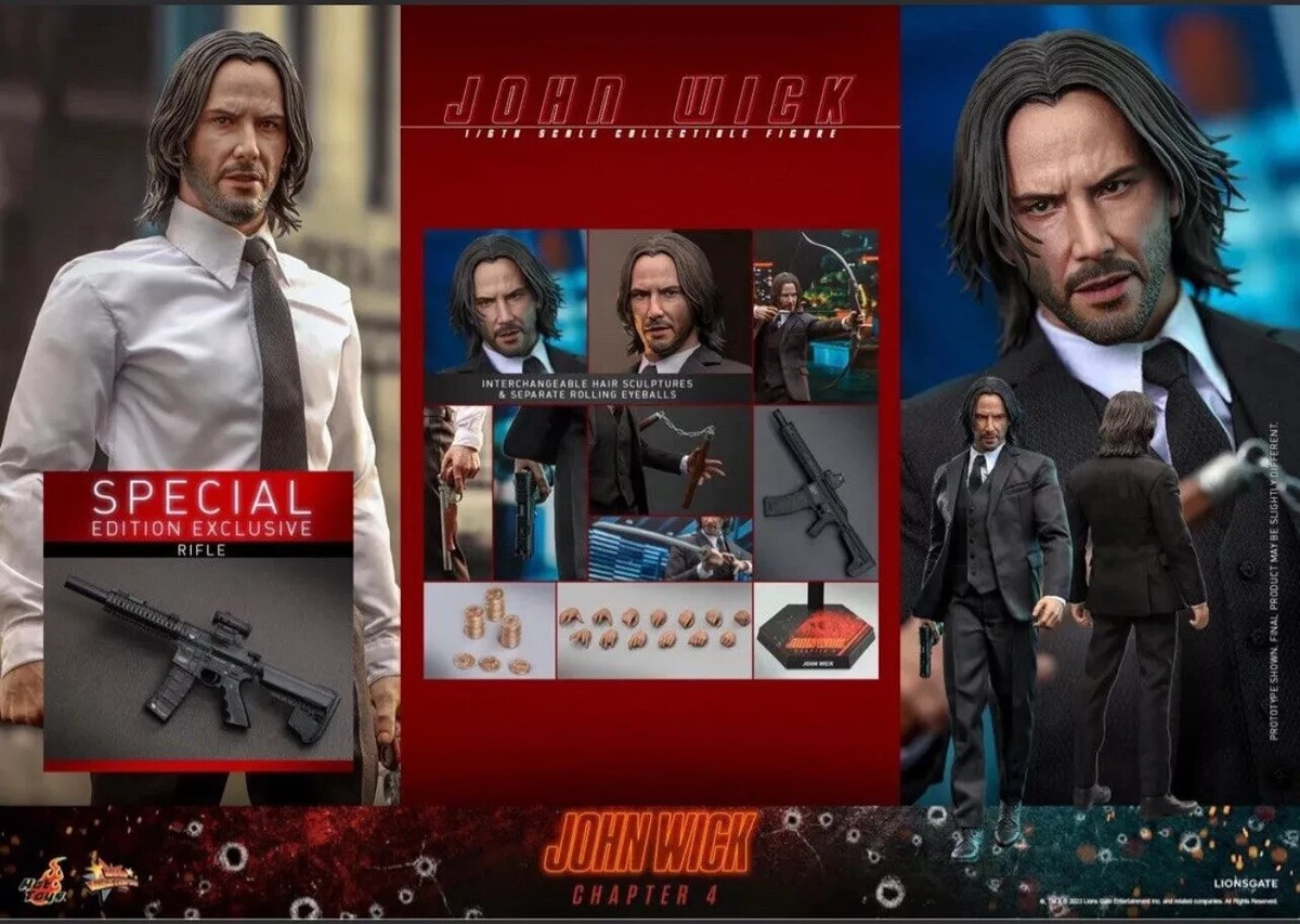 1/6 Hot Toys MMS729B John Wick 4 Special Edition Action Figure Toy
