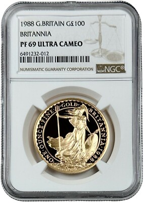 フランス 100フラン金貨 1988年 プルーフ【NGC PF 69 U.C】 フランス