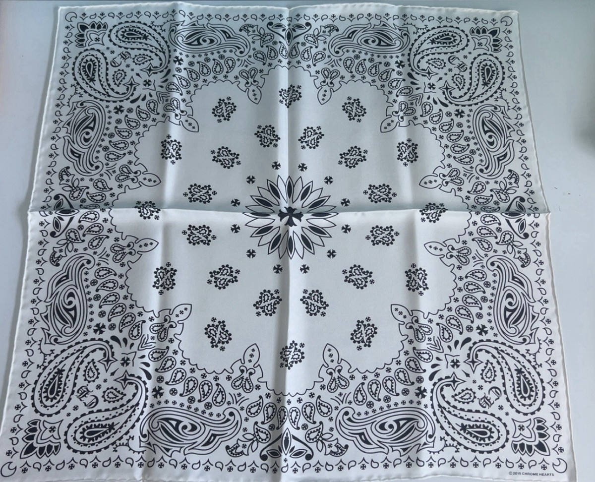 CHROME HEARTS WHITE SILK BANDANA NEW | eBay